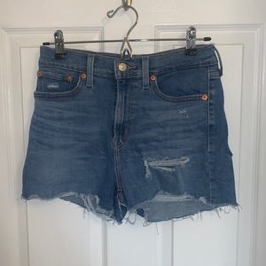 Levi’s Distressed High Rise Jean Shorts